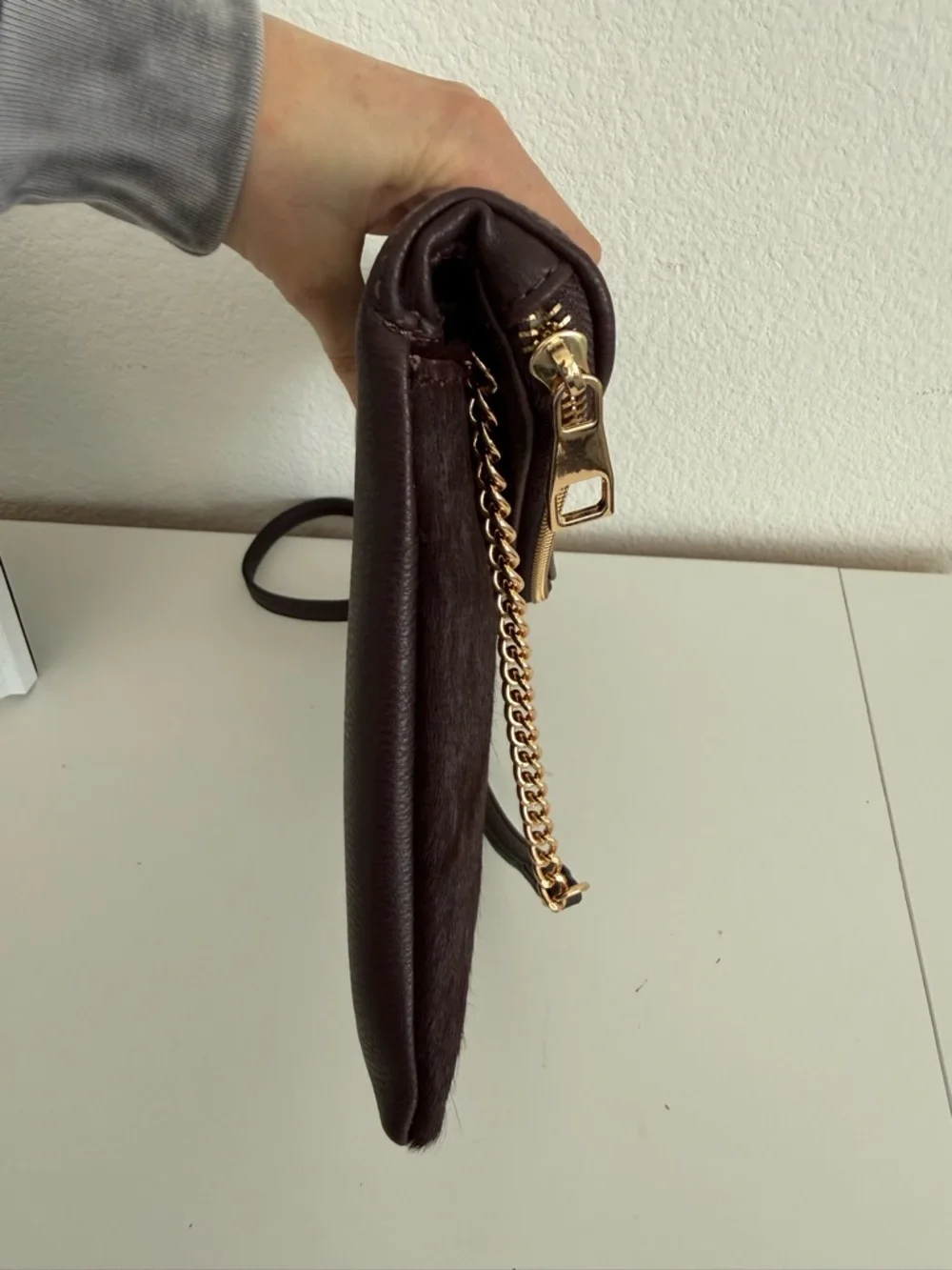 Seven Day Burgundy envelope crossbody purse 11x8 - Picture 5 of 9